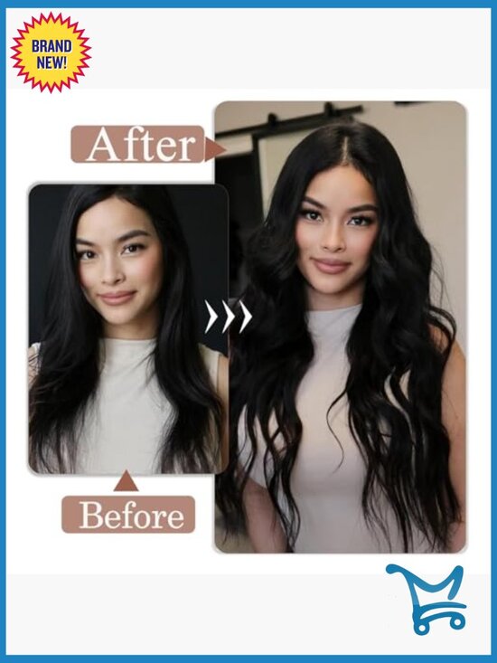 Clip In Hair Extensions Real Human Hair 14 Inch Silky Straight 80g Double Weft